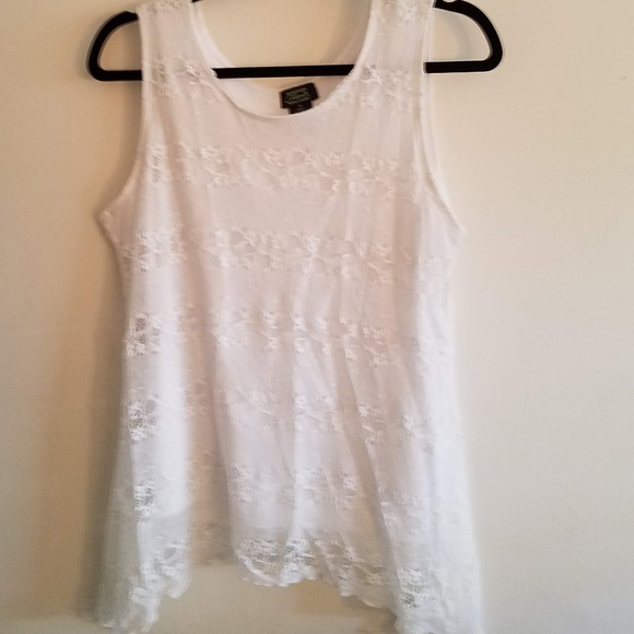 Shannon Ford Tops - White sleeveless lace top